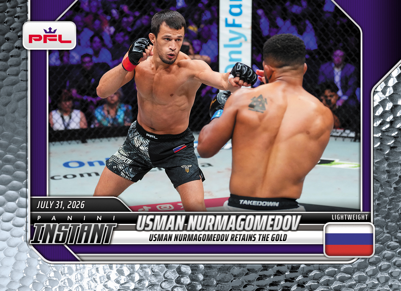 Detailed Image of Usman Nurmagomedov - 2026 Panini Instant PFL #28 - Metallic /5