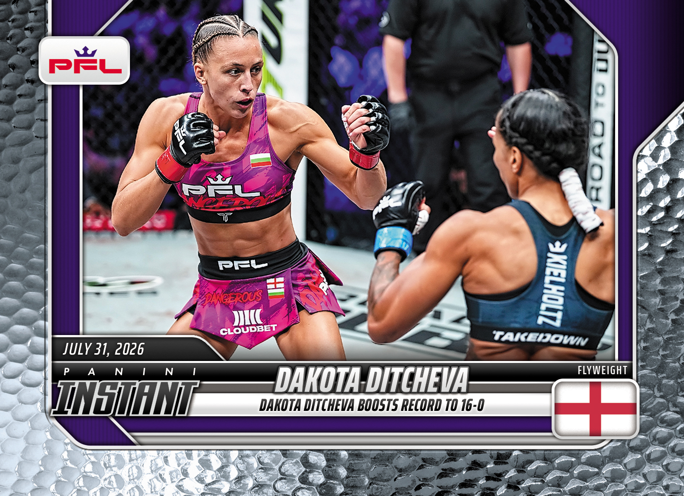 Detailed Image of Dakota Ditcheva - 2026 Panini Instant PFL #29 - Metallic /5