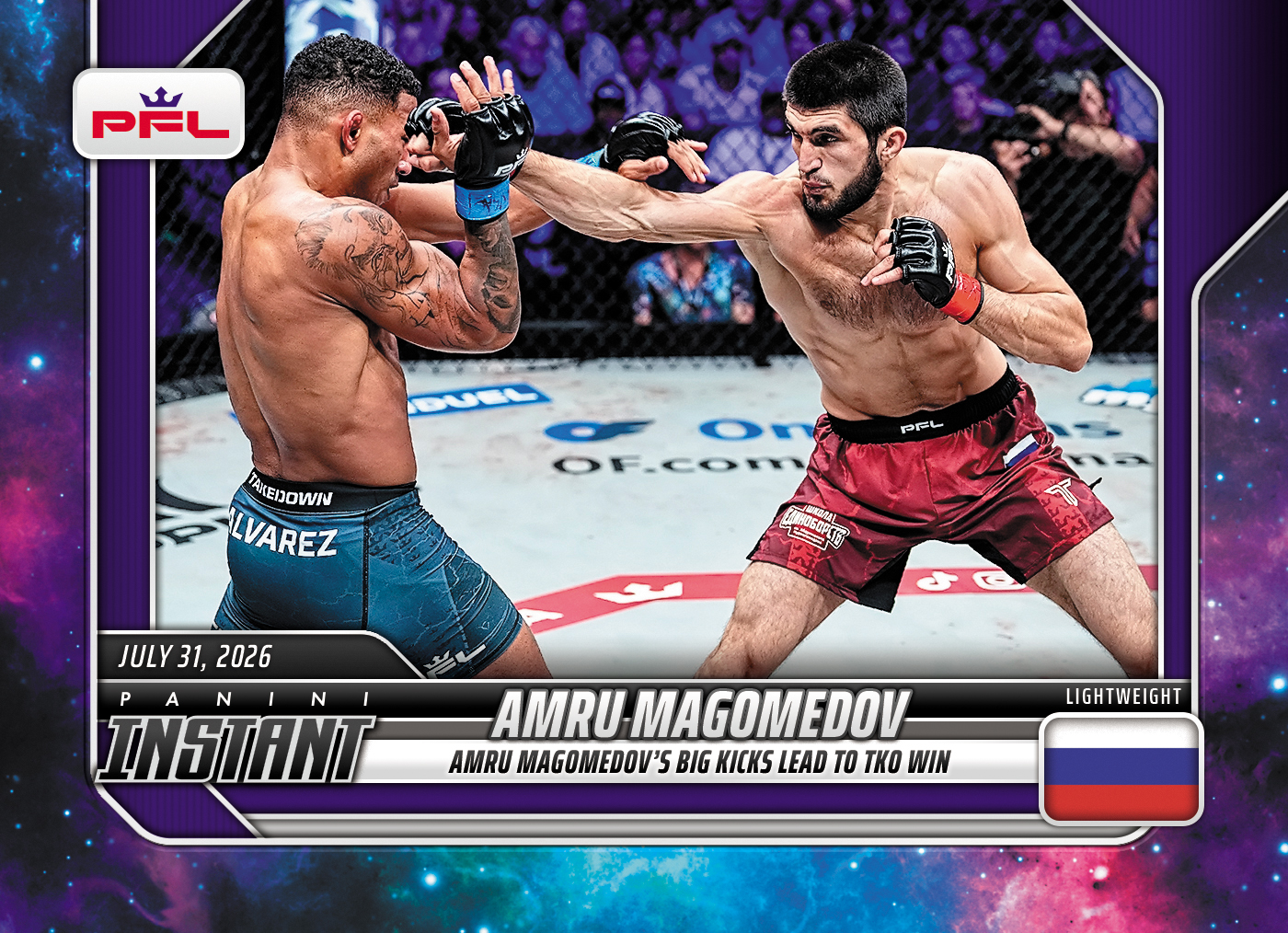 Detailed Image of Amru Magomedov - 2026 Panini Instant PFL #30 - Galaxy 1/1