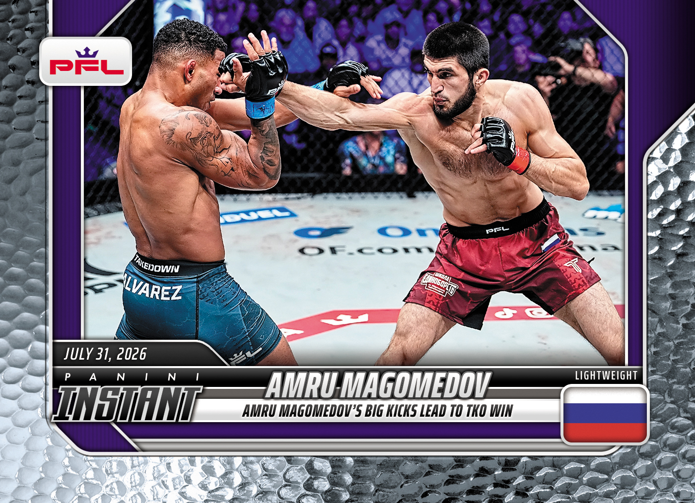 Detailed Image of Amru Magomedov - 2026 Panini Instant PFL #30 - Metallic /5