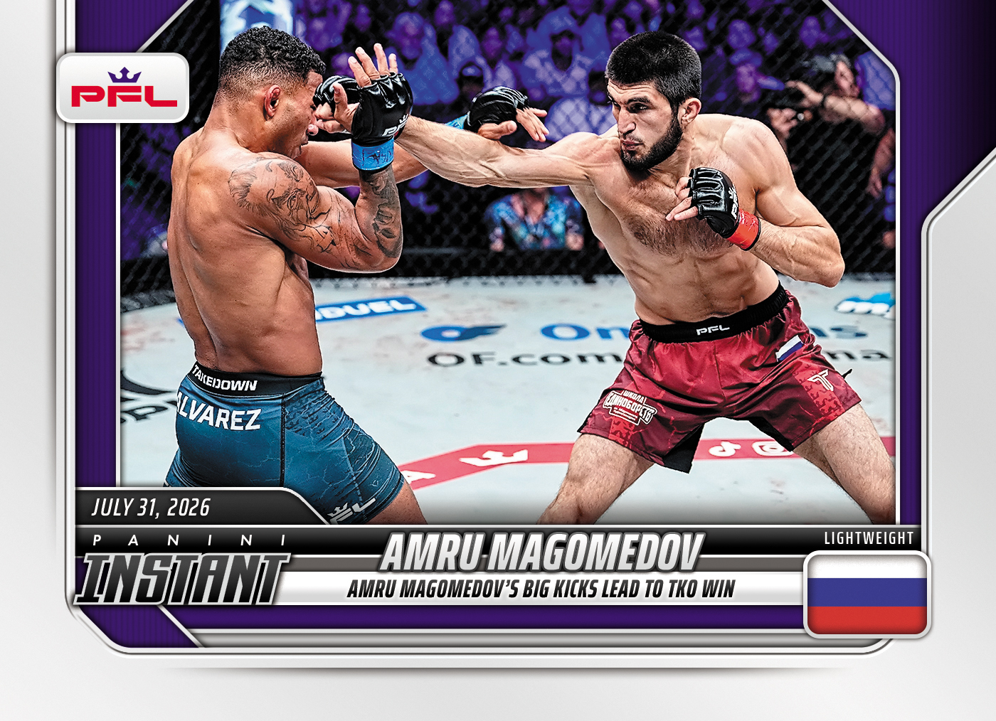 Detailed Image of Amru Magomedov - 2026 Panini Instant PFL #30 - Base Card 25-pack