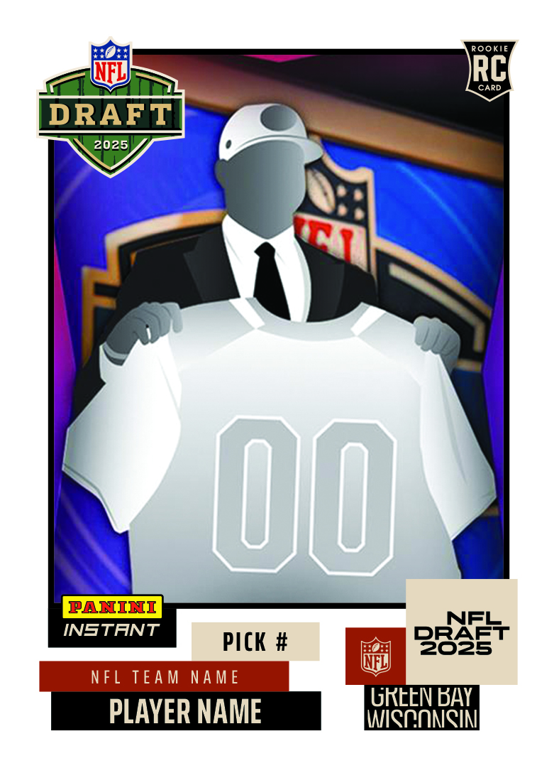 Shedeur Sanders 2025 Panini Instant NFL Draft Night 7 Base Card 5 pack
