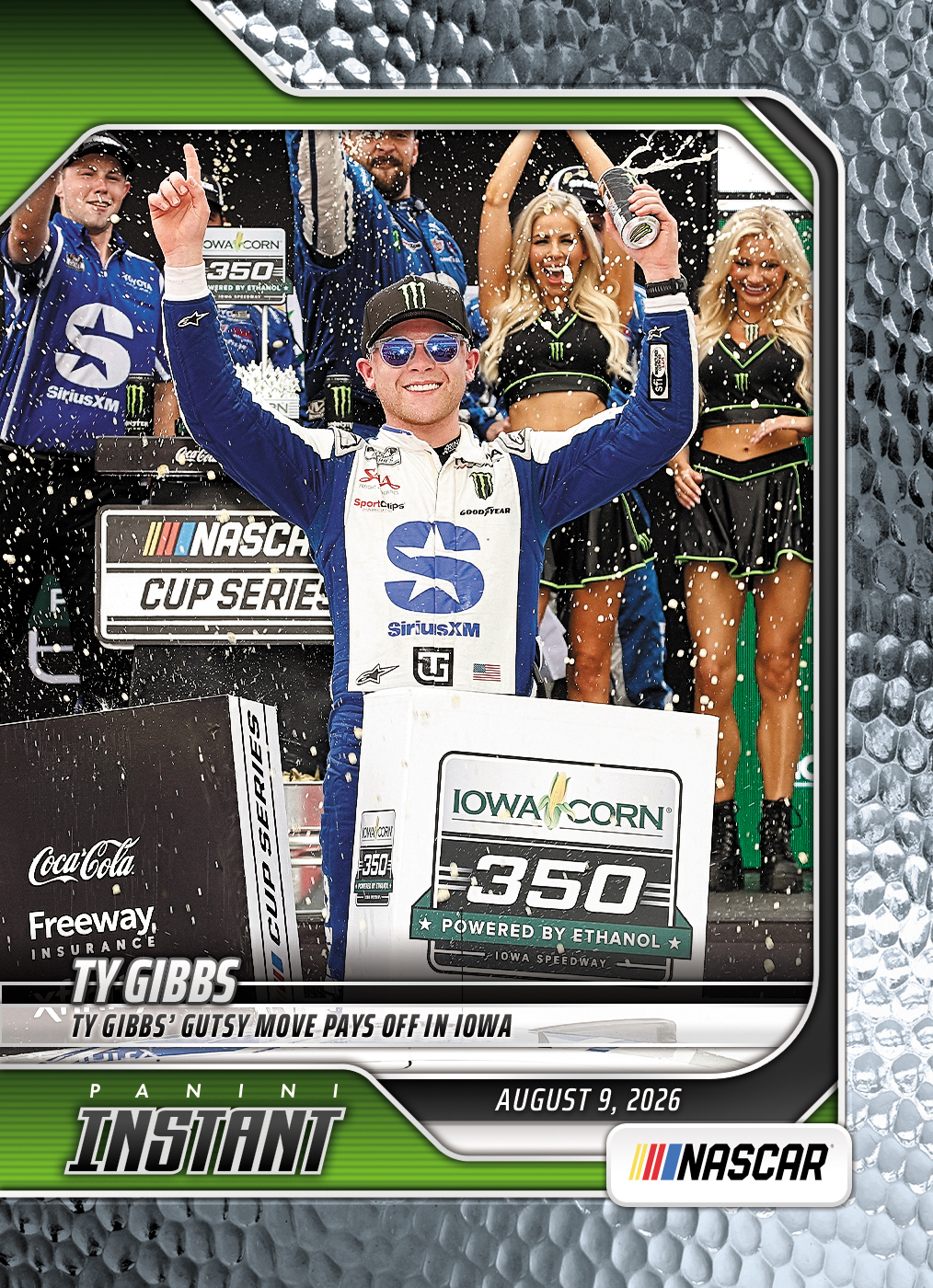 Detailed Image of Ty Gibbs - 2026 Panini Instant NASCAR #71 - Metallic /5