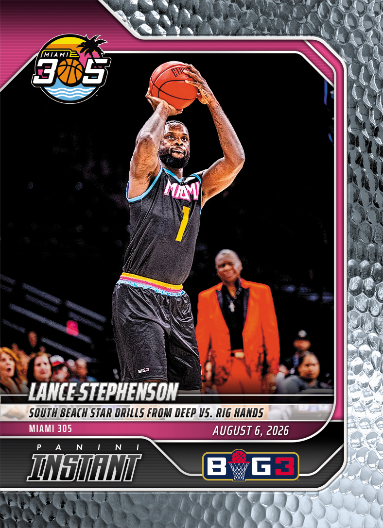 Product image 1 for - Lance Stephenson - 2026 Panini Instant Big3 #34 - Metallic /5