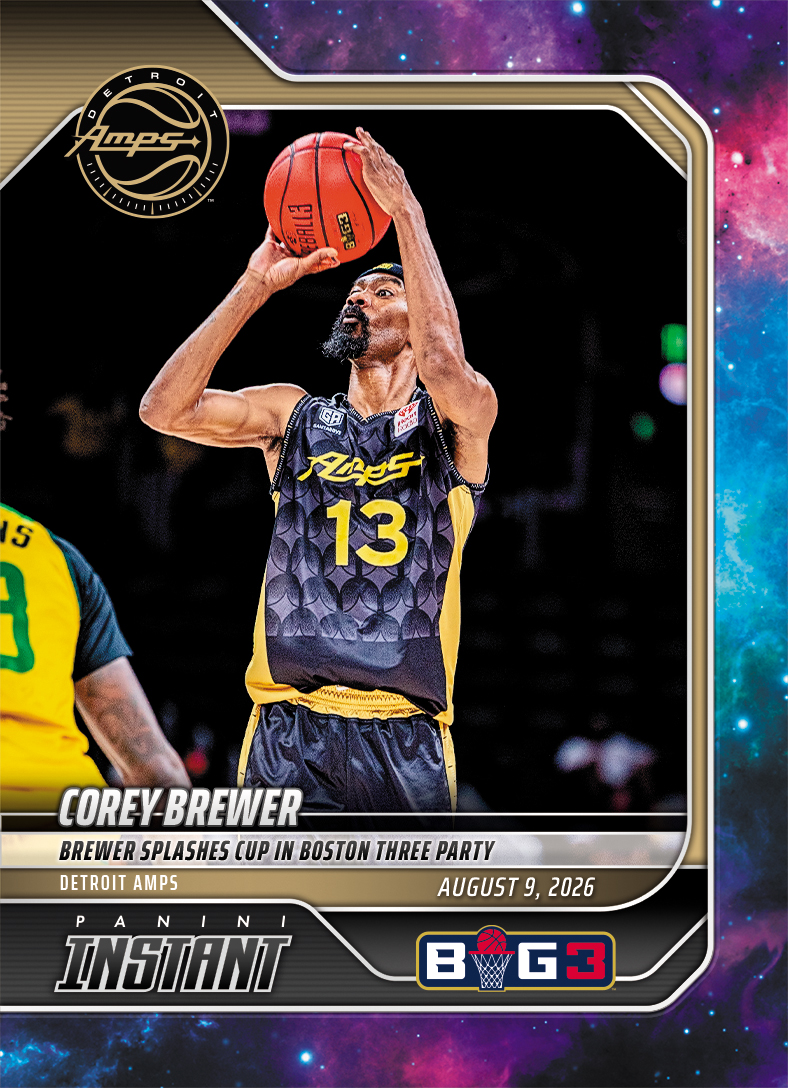 Detailed Image of Corey Brewer - 2026 Panini Instant Big3 #37 - Galaxy 1/1
