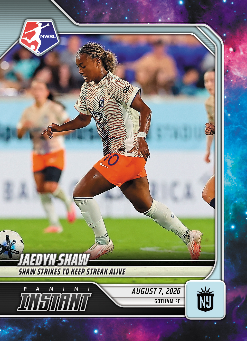 Detailed Image of Jaedyn Shaw - 2026 Panini Instant NWSL #132 - Galaxy 1/1