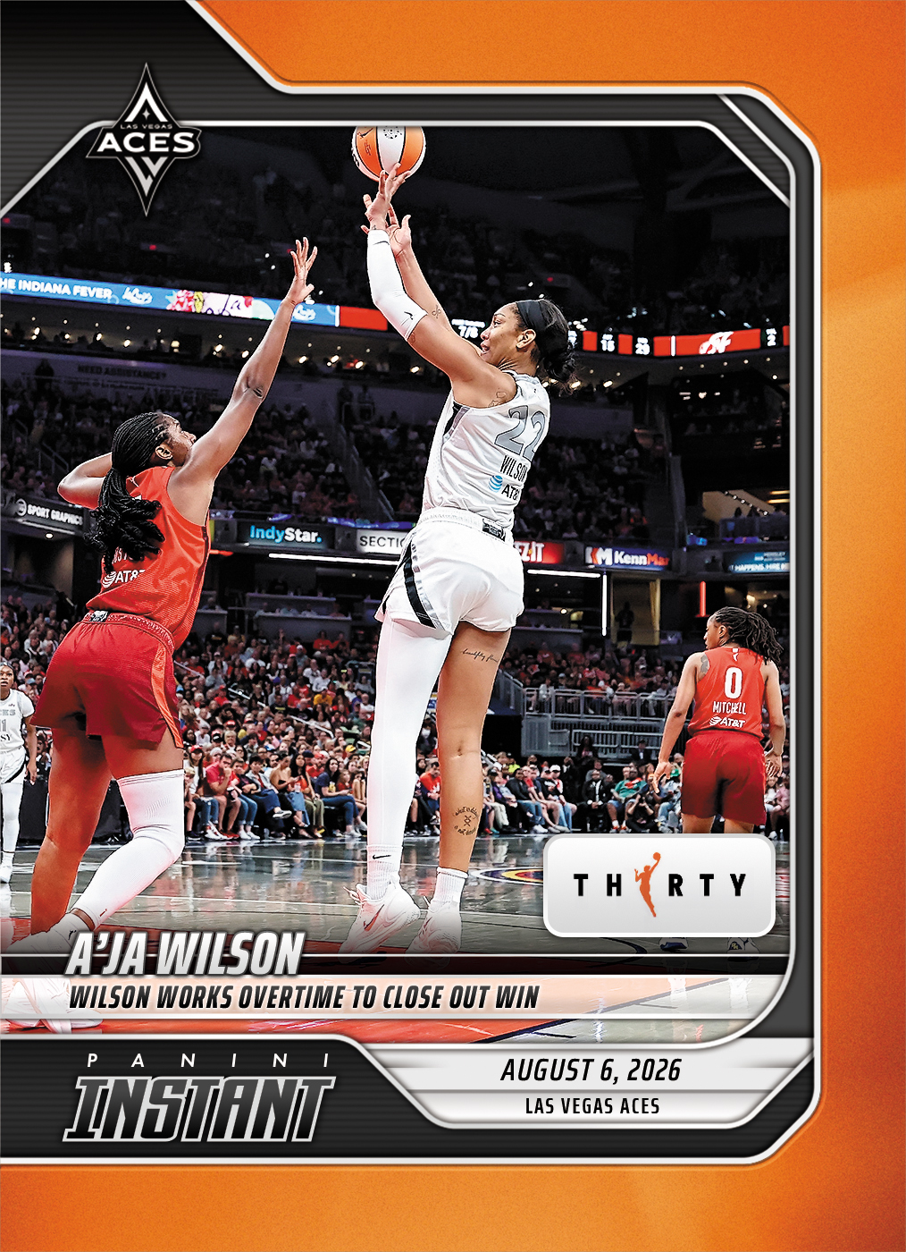 Product image 1 for - A'ja Wilson - 2026 Panini Instant WNBA #287 - 30th Anniversary /30