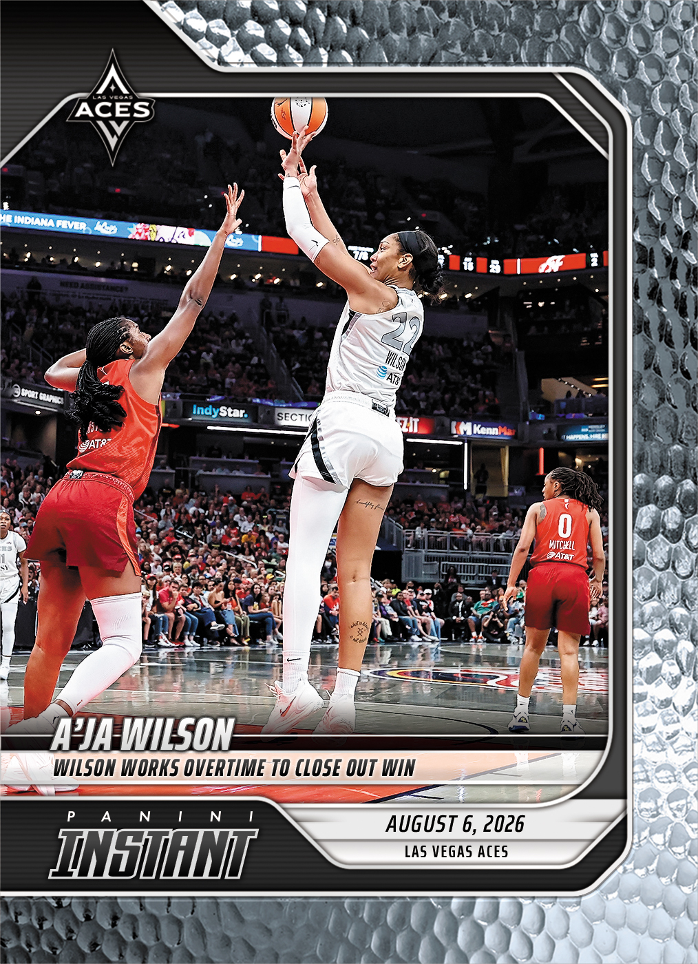 Detailed Image of A'ja Wilson - 2026 Panini Instant WNBA #287 - Metallic /5