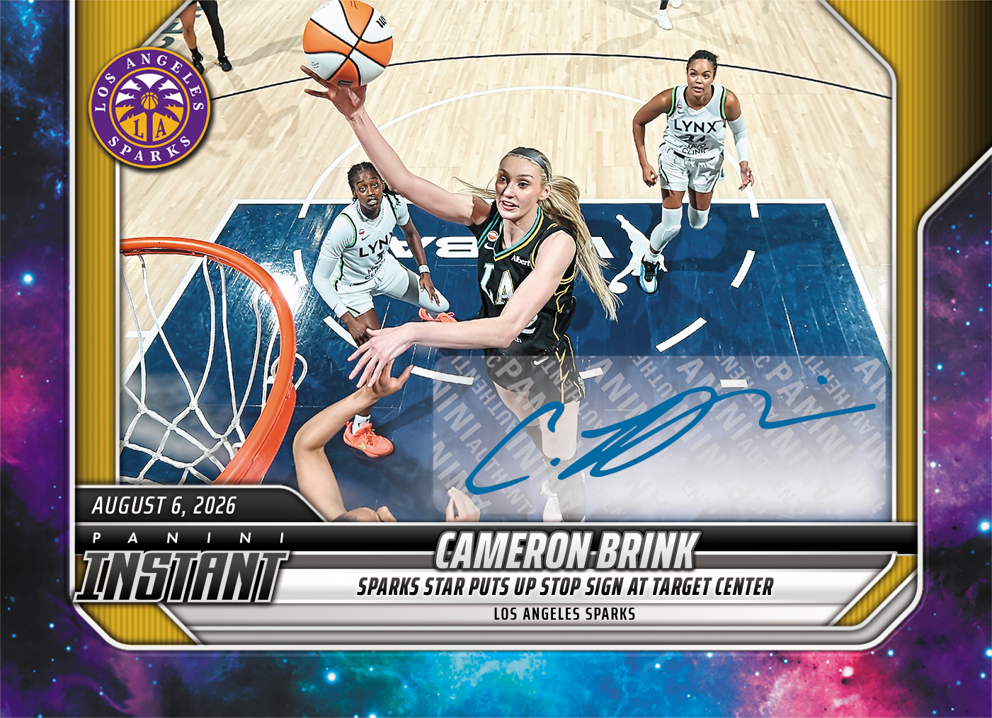 Product image 1 for - Cameron Brink - 2026 Panini Instant WNBA #288 - Galaxy 1/1 Auto
