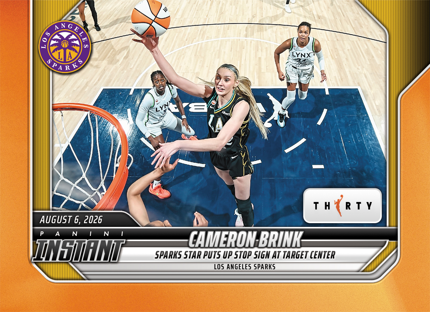 Detailed Image of Cameron Brink - 2026 Panini Instant WNBA #288 - 30th Anniversary /30