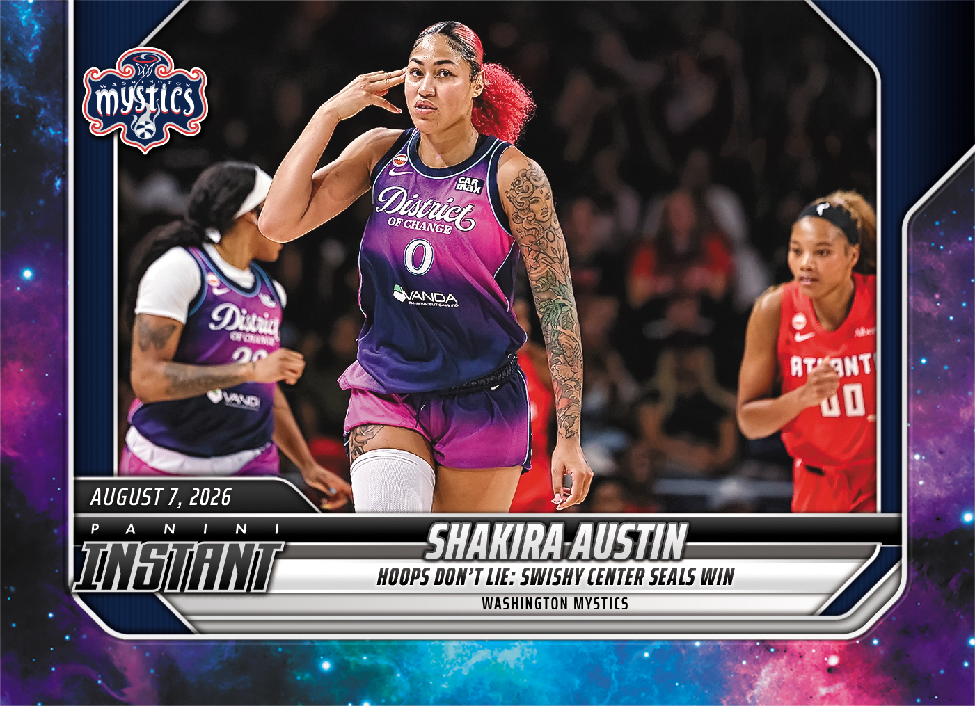 Detailed Image of Shakira Austin - 2026 Panini Instant WNBA #290 - Galaxy 1/1