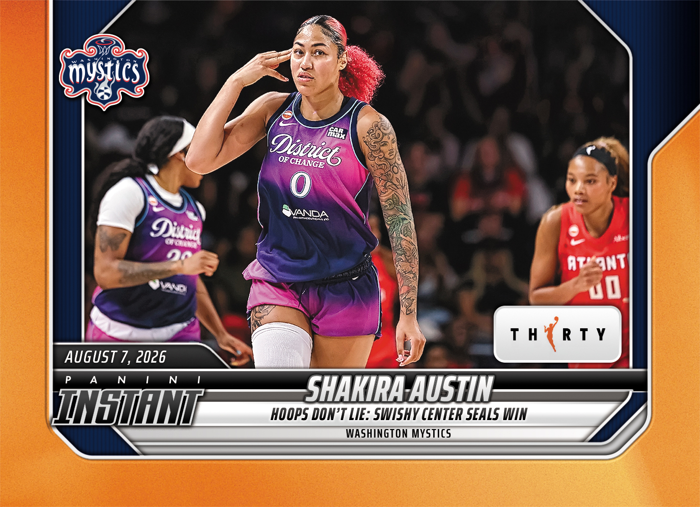 Detailed Image of Shakira Austin - 2026 Panini Instant WNBA #290 - 30th Anniversary /30