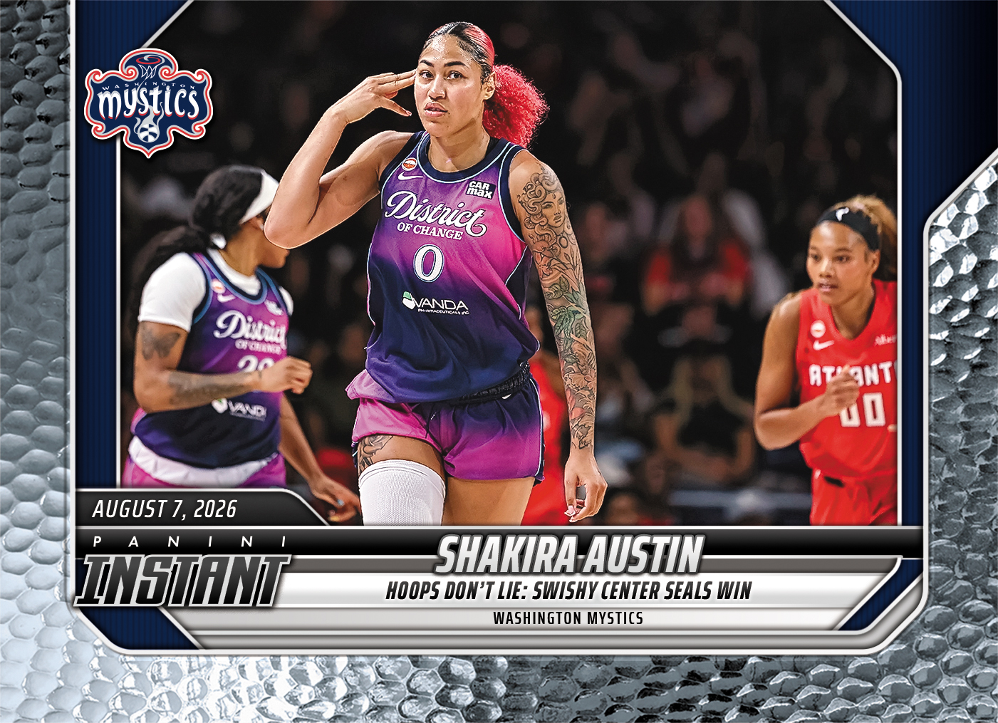 Detailed Image of Shakira Austin - 2026 Panini Instant WNBA #290 - Metallic /5
