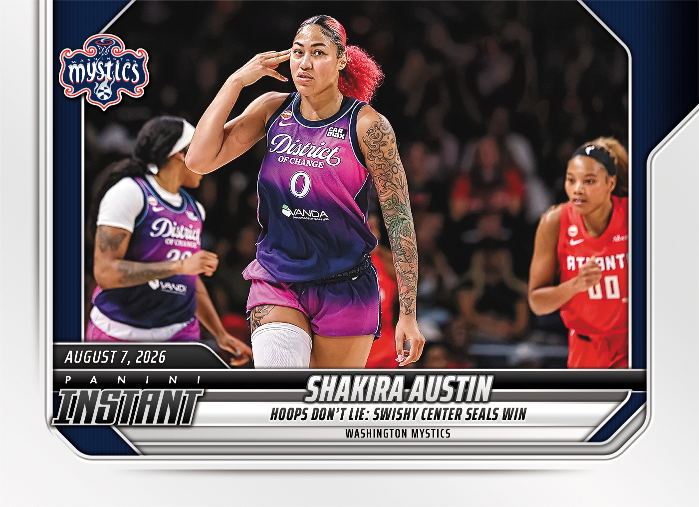 Detailed Image of Shakira Austin - 2026 Panini Instant WNBA #290 - Base Card 5-pack