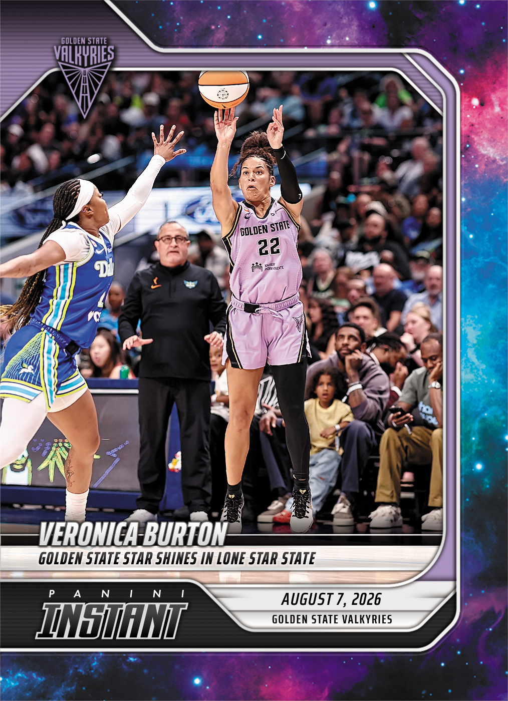 Detailed Image of Veronica Burton - 2026 Panini Instant WNBA #291 - Galaxy 1/1