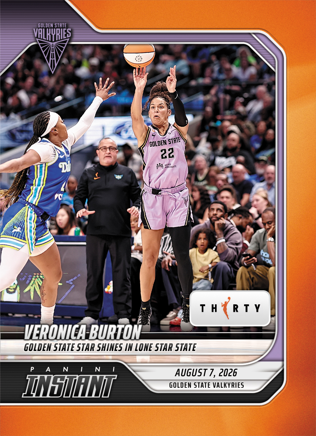 Detailed Image of Veronica Burton - 2026 Panini Instant WNBA #291 - 30th Anniversary /30
