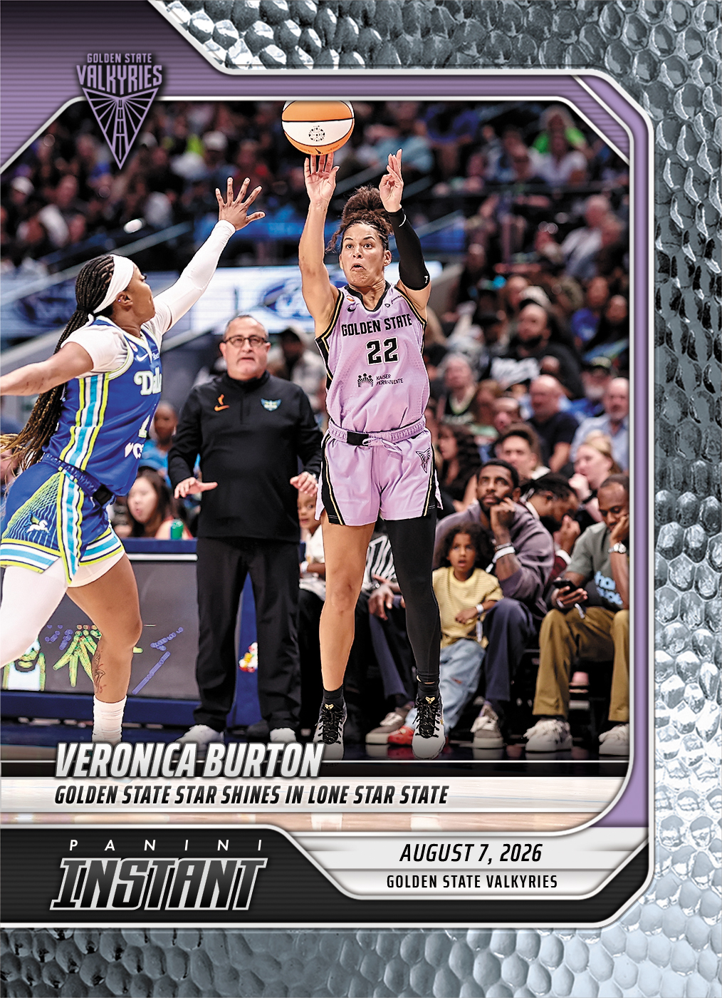 Detailed Image of Veronica Burton - 2026 Panini Instant WNBA #291 - Metallic /5