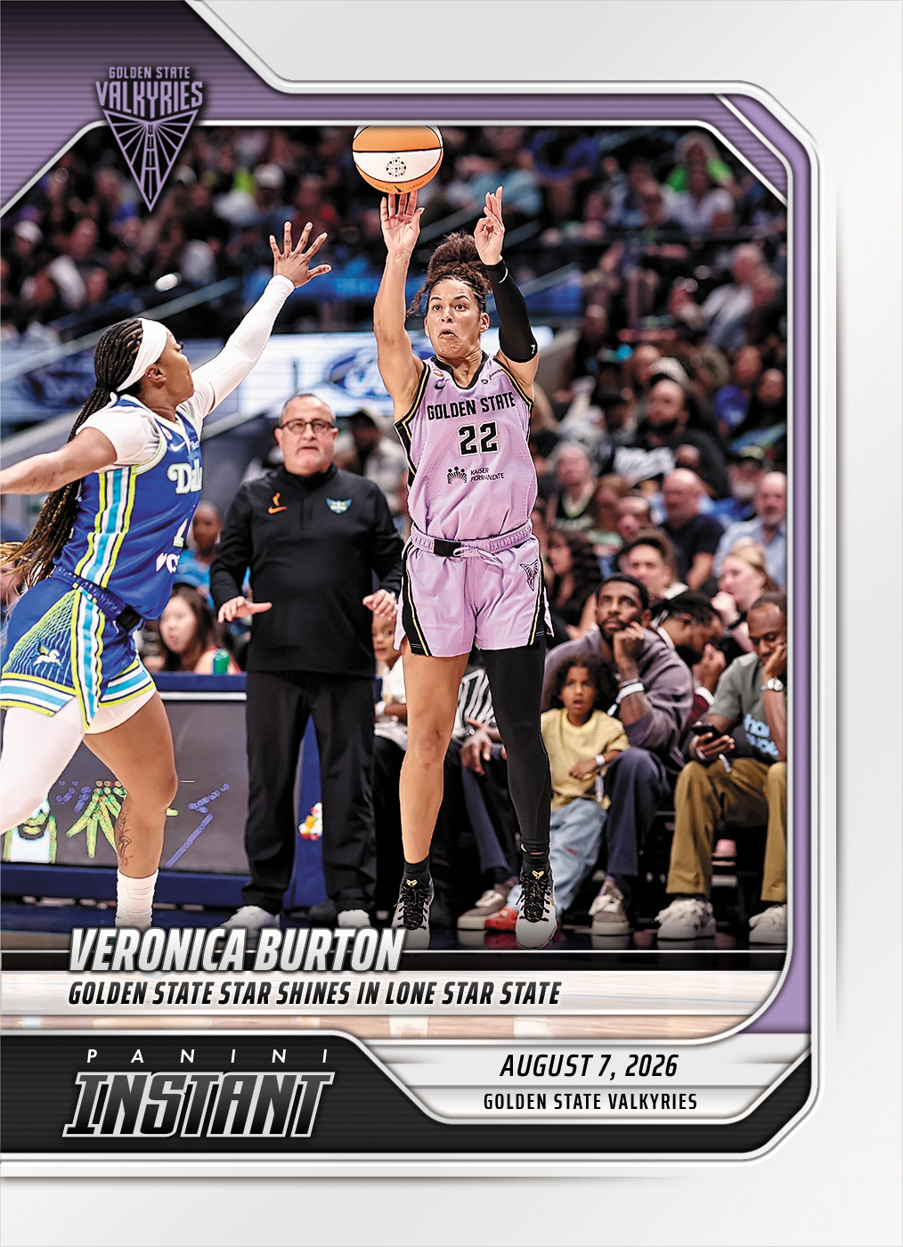 Detailed Image of Veronica Burton - 2026 Panini Instant WNBA #291 - Base Card 25-pack