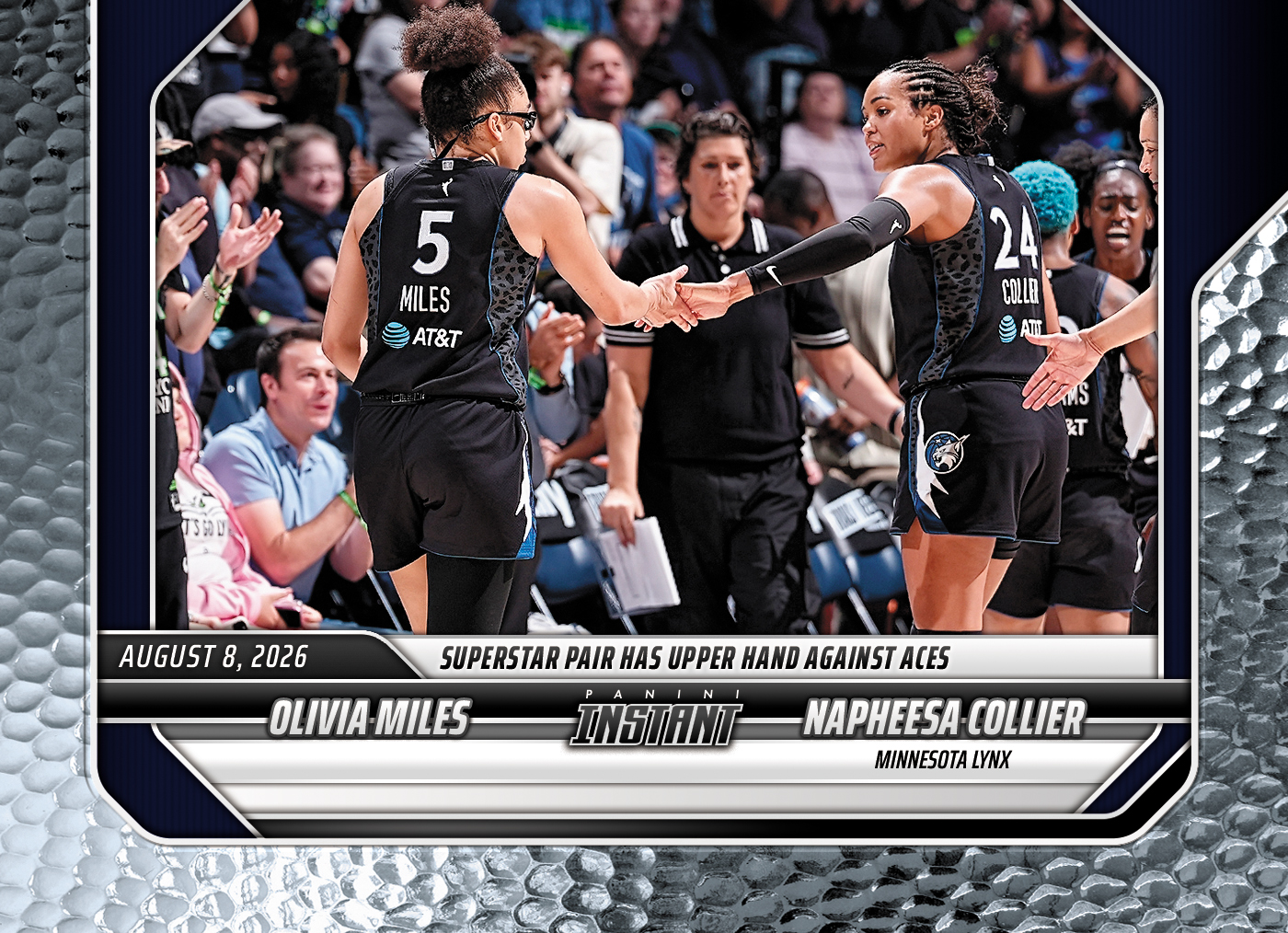 Detailed Image of Olivia Miles/Napheesa Collier - 2026 Panini Instant WNBA #292 - Metallic /5
