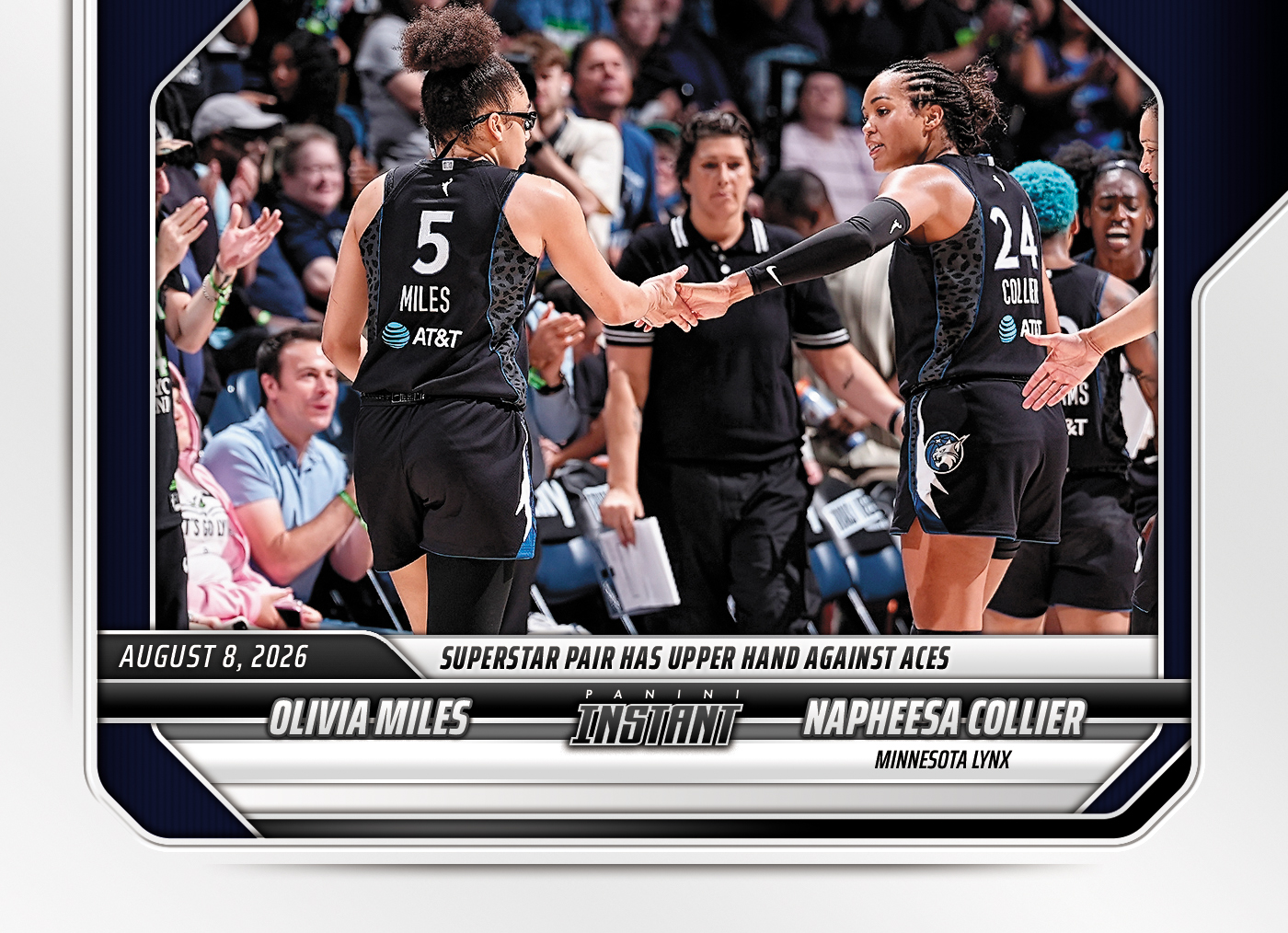 Detailed Image of Olivia Miles/Napheesa Collier - 2026 Panini Instant WNBA #292 - Base Card 10-pack