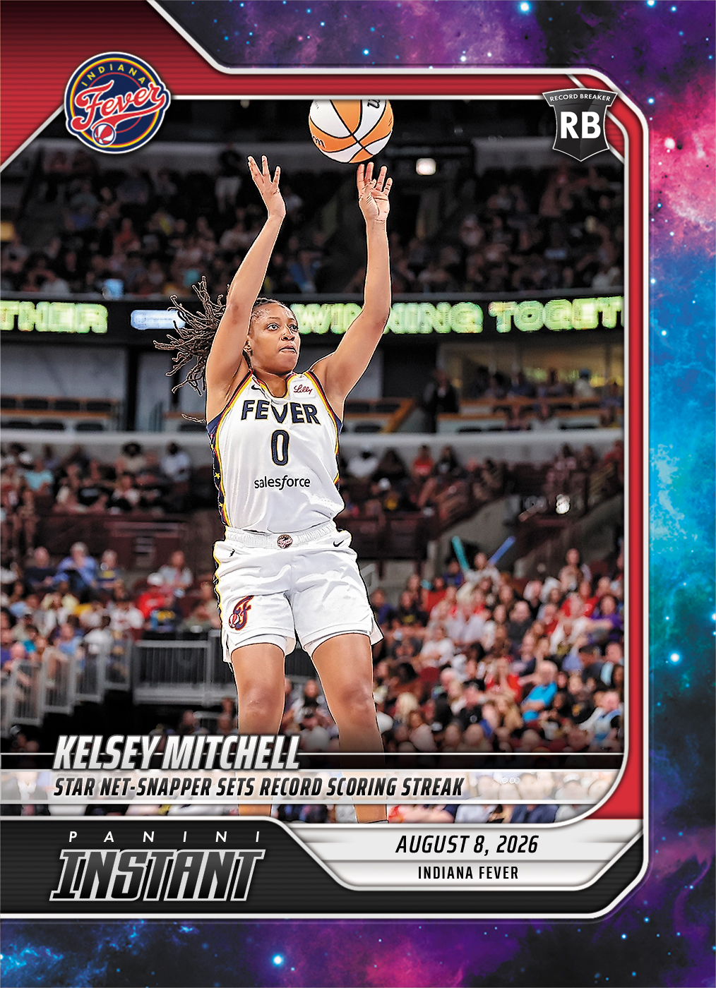 Detailed Image of Kelsey Mitchell - 2026 Panini Instant WNBA #293 - Galaxy 1/1