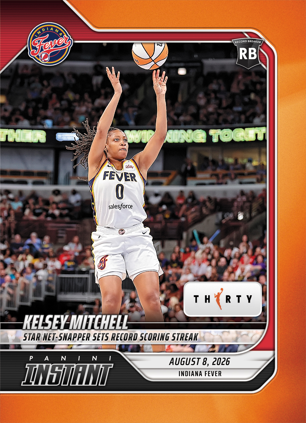 Detailed Image of Kelsey Mitchell - 2026 Panini Instant WNBA #293 - 30th Anniversary /30