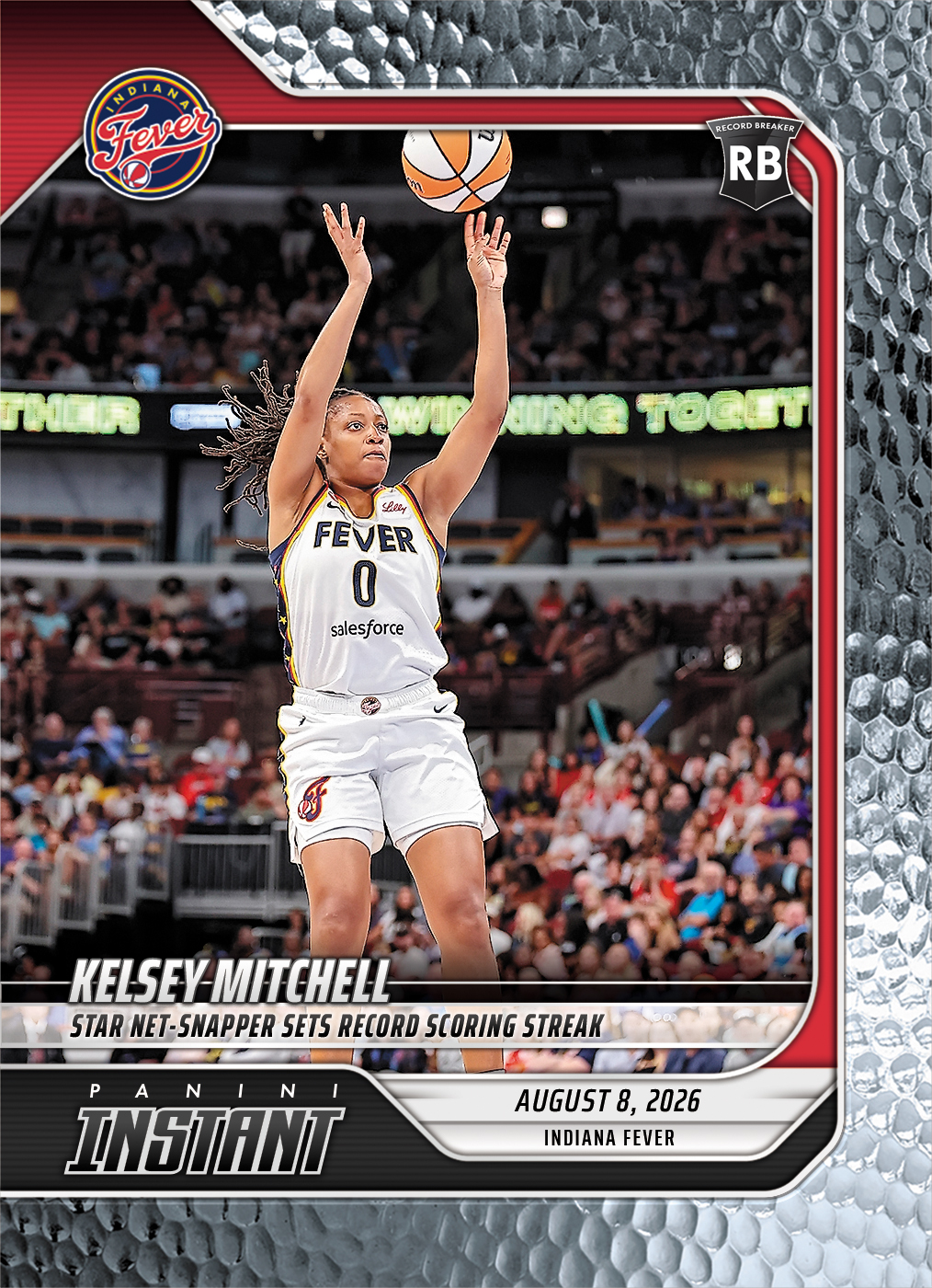 Detailed Image of Kelsey Mitchell - 2026 Panini Instant WNBA #293 - Metallic /5