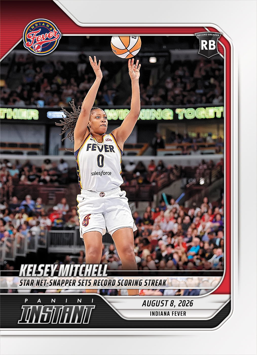 Detailed Image of Kelsey Mitchell - 2026 Panini Instant WNBA #293 - Base Card 25-pack