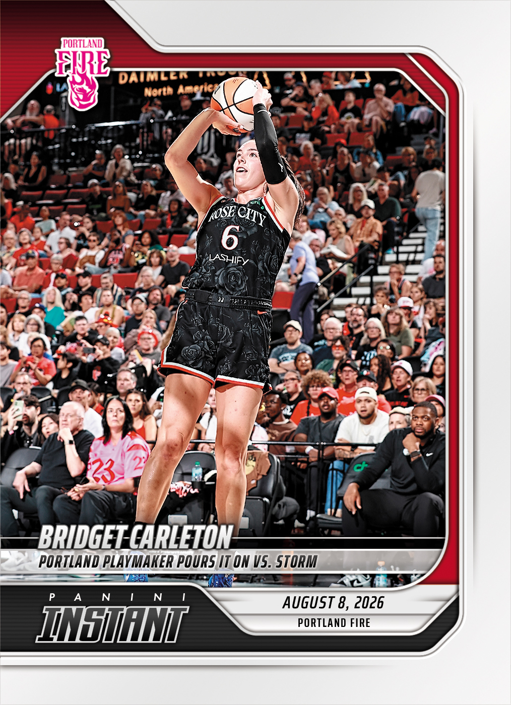 Detailed Image of Bridget Carleton - 2026 Panini Instant WNBA #294 - Base Card 5-pack