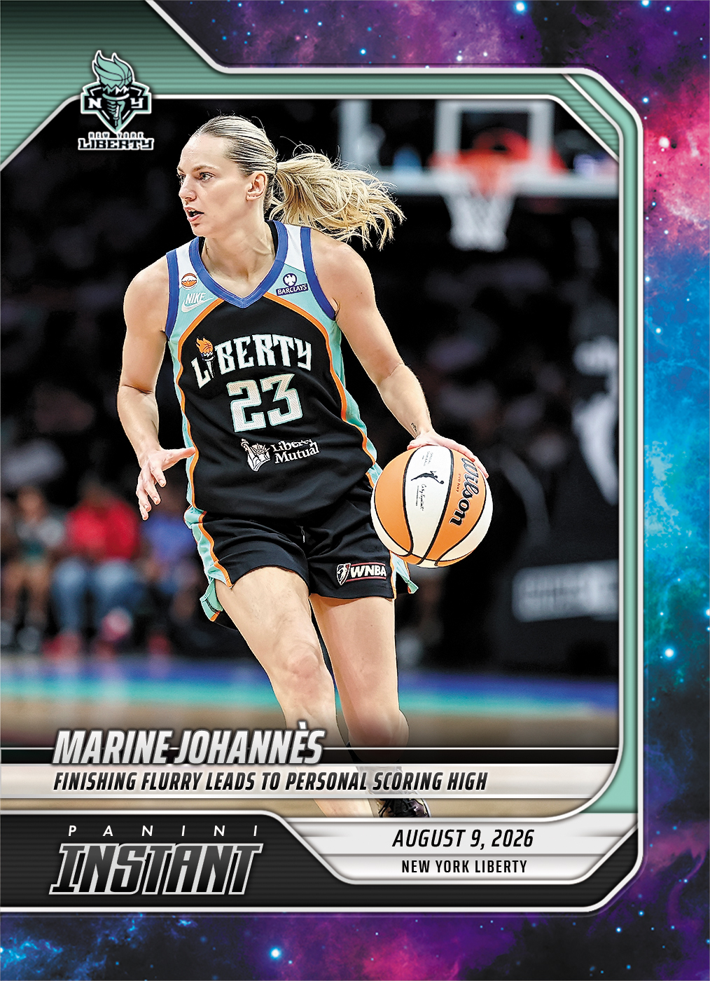 Detailed Image of Marine Johannes - 2026 Panini Instant WNBA #295 - Galaxy 1/1
