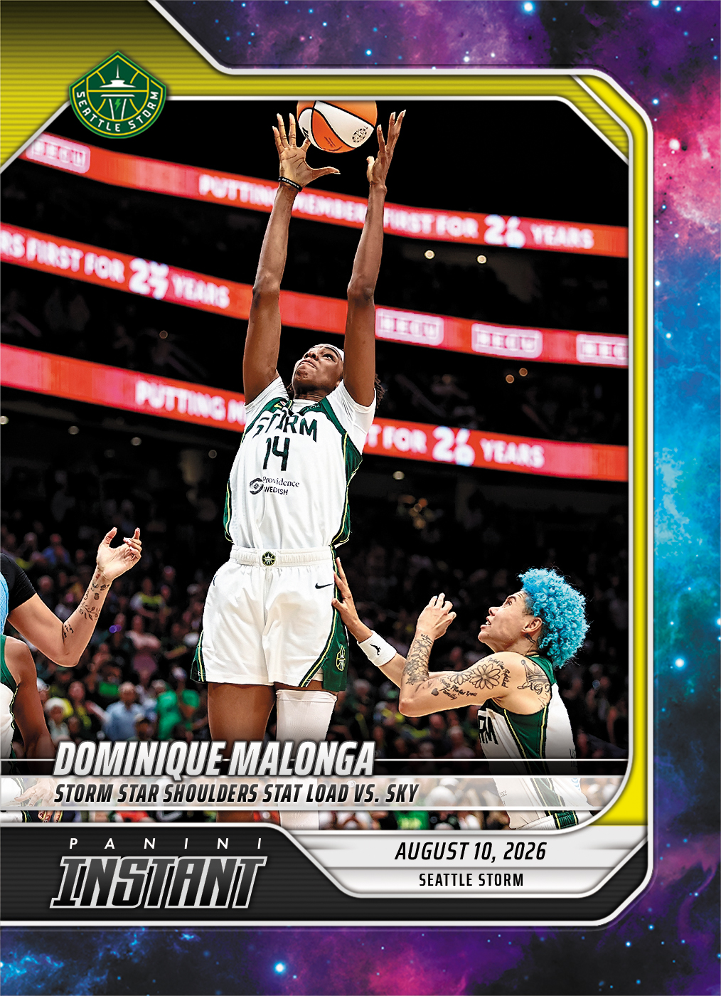 Detailed Image of Dominique Malonga - 2026 Panini Instant WNBA #298 - Galaxy 1/1