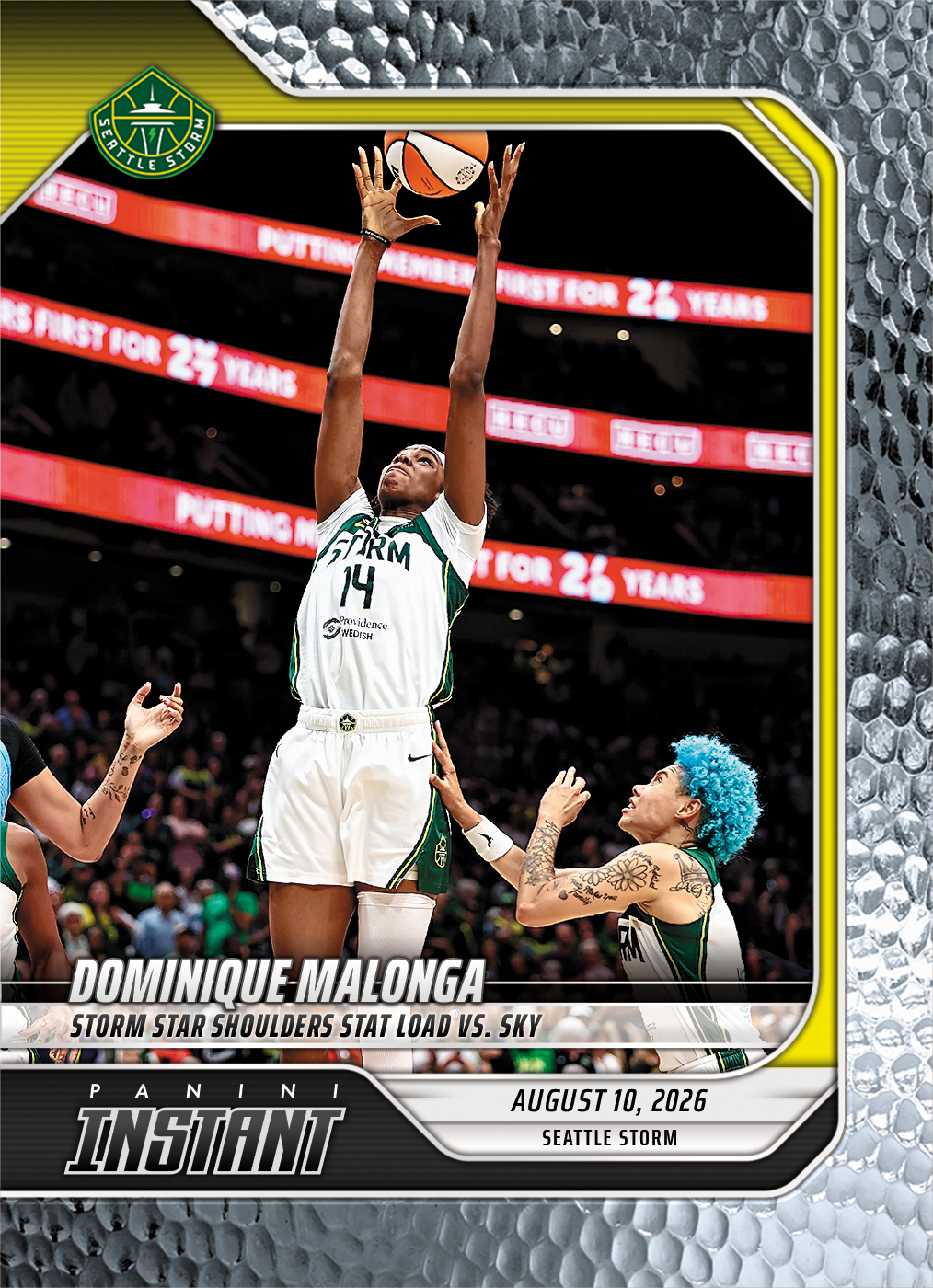 Detailed Image of Dominique Malonga - 2026 Panini Instant WNBA #298 - Metallic /5