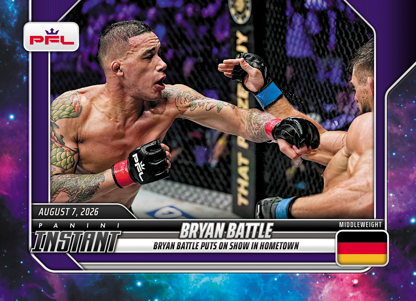 Detailed Image of Bryan Battle - 2026 Panini Instant PFL #31 - Galaxy 1/1