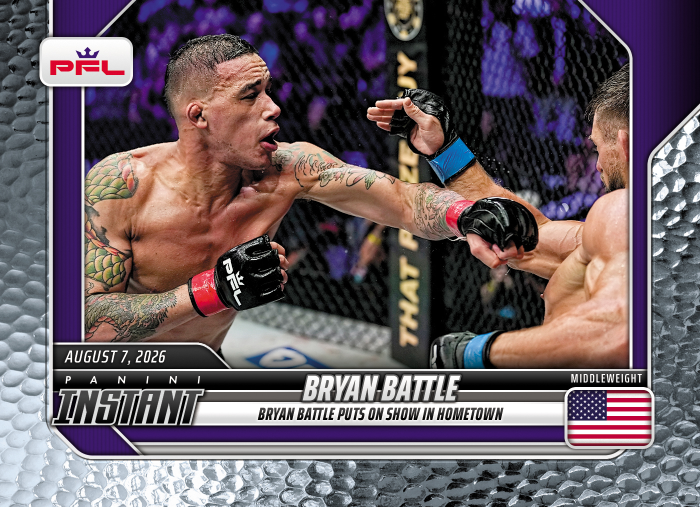 Detailed Image of Bryan Battle - 2026 Panini Instant PFL #31 - Metallic /5
