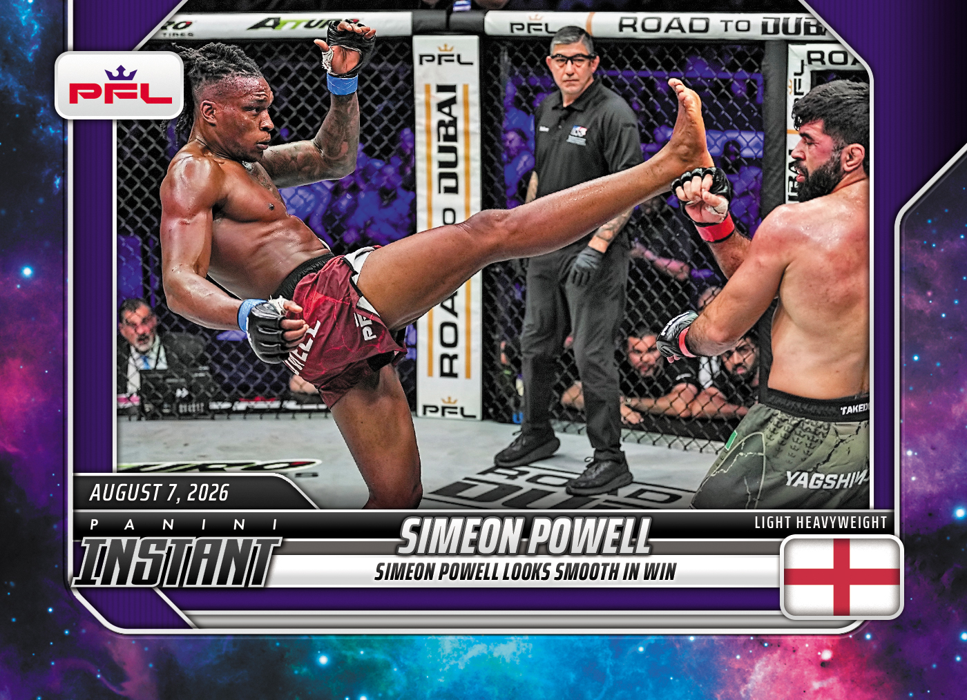 Detailed Image of Simeon Powell - 2026 Panini Instant PFL #32 - Galaxy 1/1