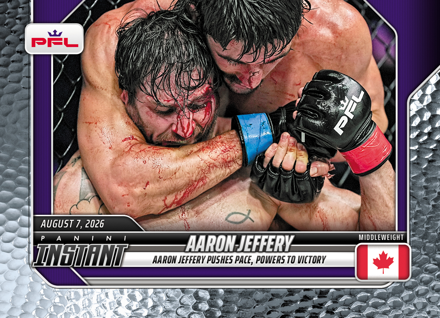 Product image 1 for - Aaron Jeffery - 2026 Panini Instant PFL #33 - Metallic /5