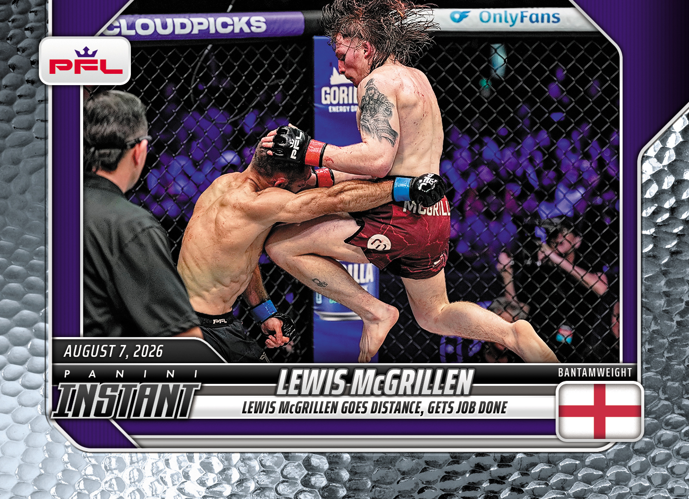 Detailed Image of Lewis McGrillen - 2026 Panini Instant PFL #34 - Metallic /5
