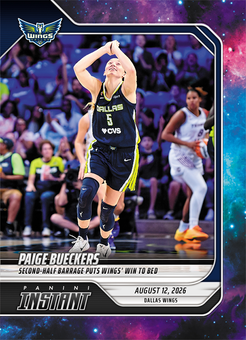 Detailed Image of Paige Bueckers - 2026 Panini Instant WNBA #302 - Galaxy 1/1