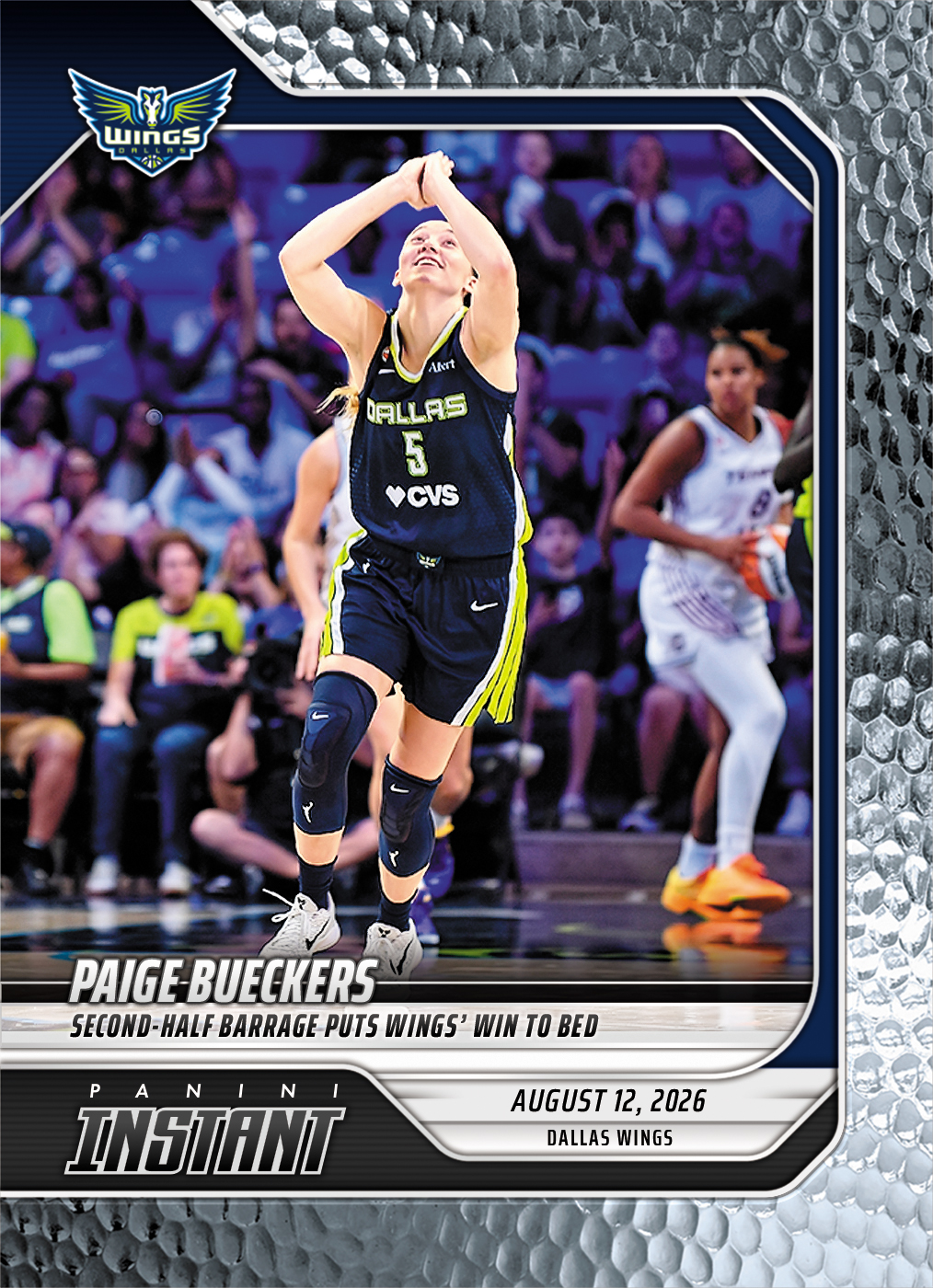 Detailed Image of Paige Bueckers - 2026 Panini Instant WNBA #302 - Metallic /5