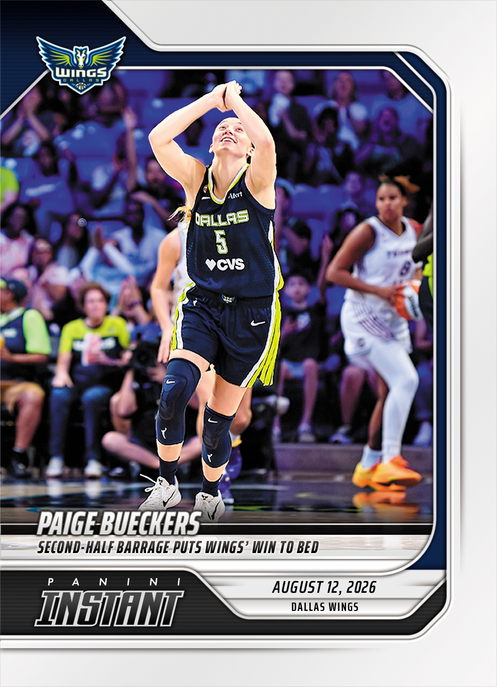 Detailed Image of Paige Bueckers - 2026 Panini Instant WNBA #302 - Base Card 5-pack