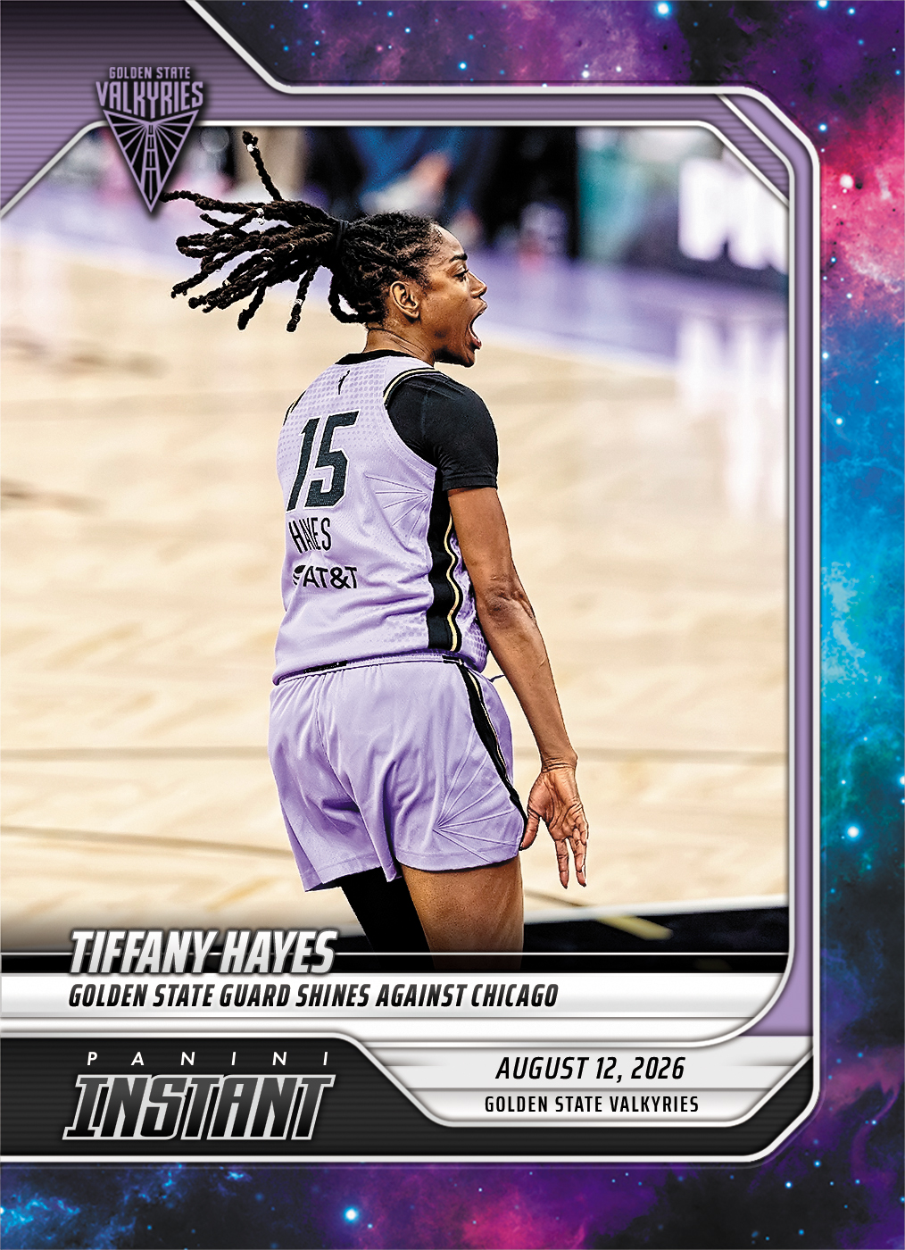 Detailed Image of Tiffany Hayes - 2026 Panini Instant WNBA #303 - Galaxy 1/1