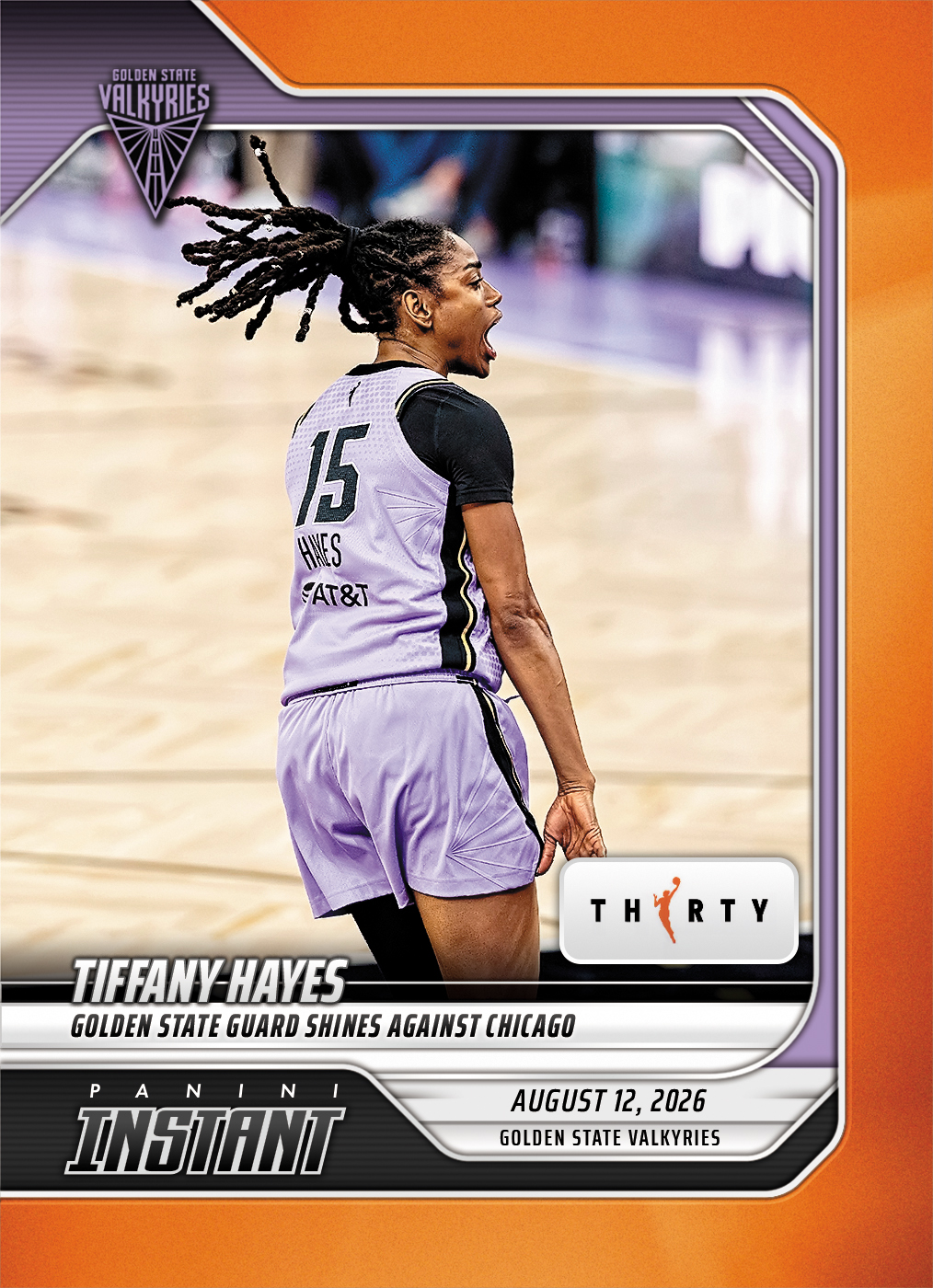 Detailed Image of Tiffany Hayes - 2026 Panini Instant WNBA #303 - 30th Anniversary /30