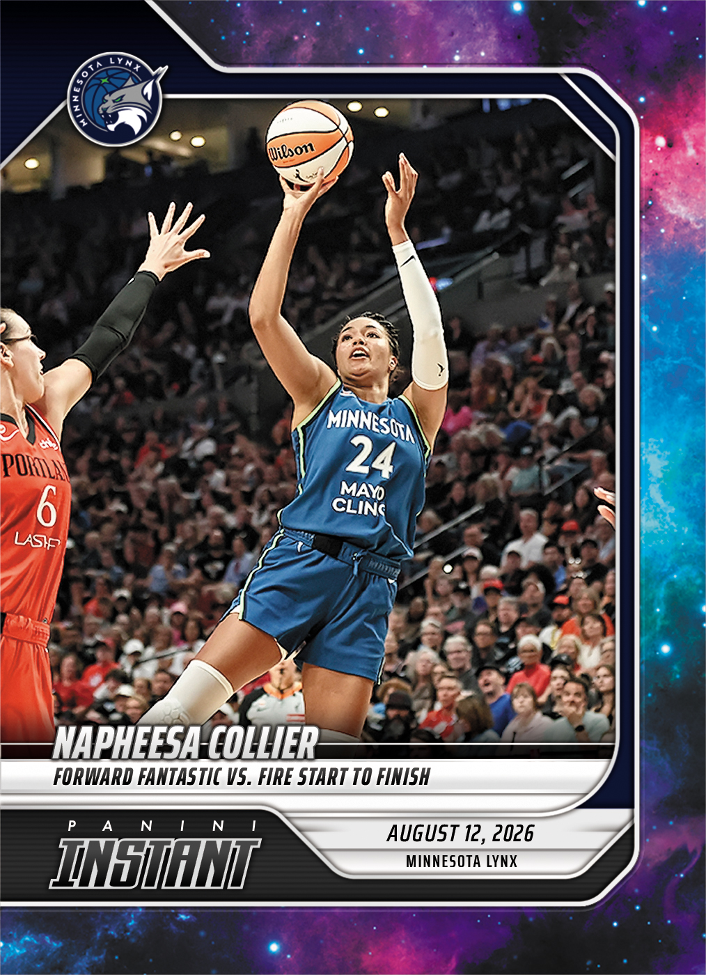 Detailed Image of Napheesa Collier - 2026 Panini Instant WNBA #304 - Galaxy 1/1