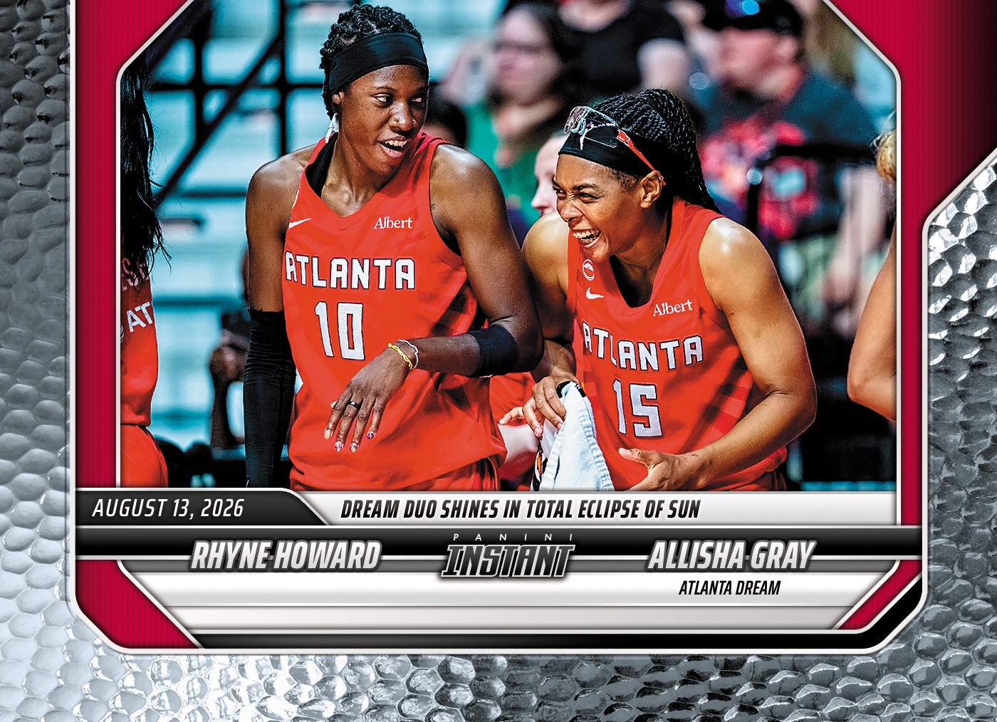Detailed Image of Rhyne Howard/Allisha Gray - 2026 Panini Instant WNBA #305 - Metallic /5