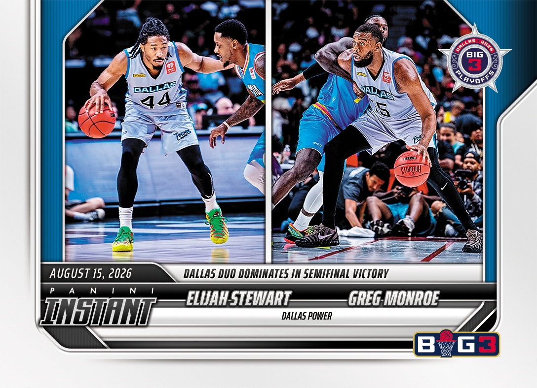 Detailed Image of Elijah Stewart/Greg Monroe - 2026 Panini Instant Big3 #40 - Base Card 10-pack
