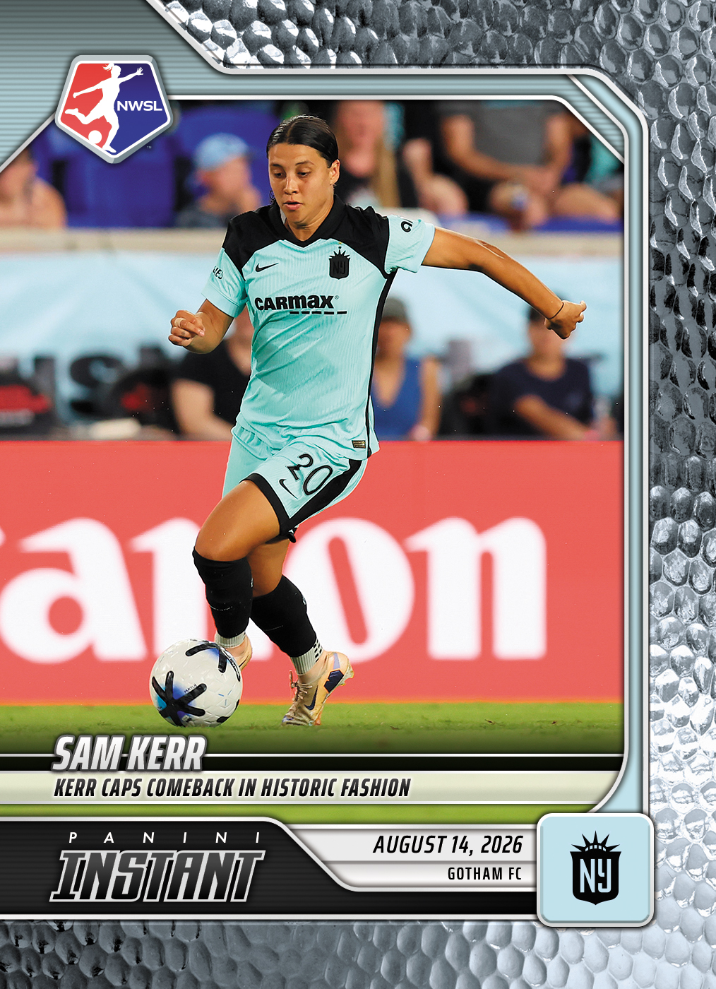 Detailed Image of Sam Kerr - 2026 Panini Instant NWSL #136 - Metallic /5