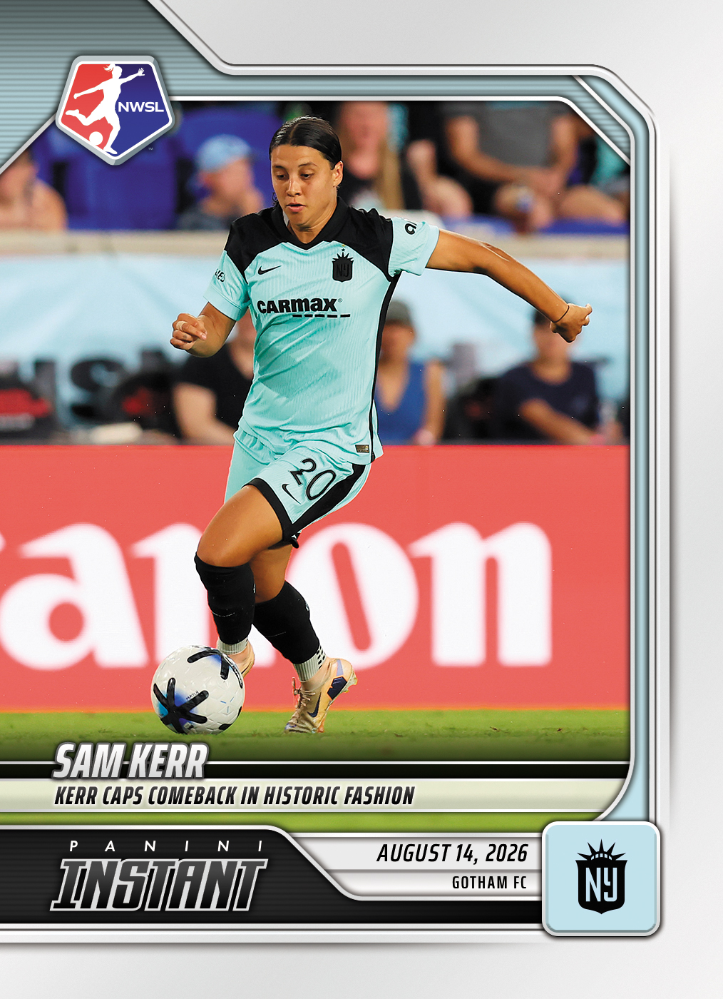 Detailed Image of Sam Kerr - 2026 Panini Instant NWSL #136 - Base Card 5-pack