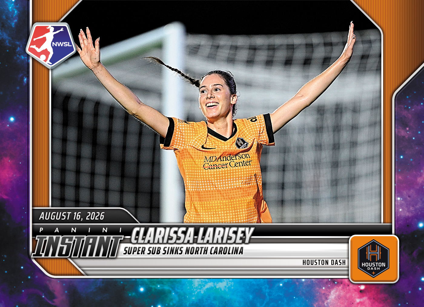 Detailed Image of Clarissa Larisey - 2026 Panini Instant NWSL #141 - Galaxy 1/1
