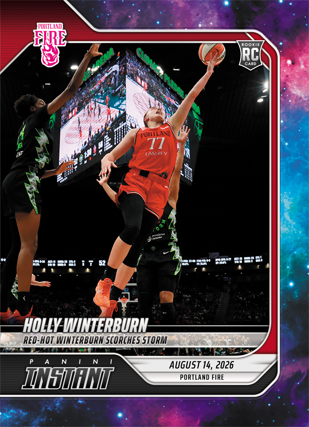 Detailed Image of Holly Winterburn - 2026 Panini Instant WNBA #308 - Galaxy 1/1