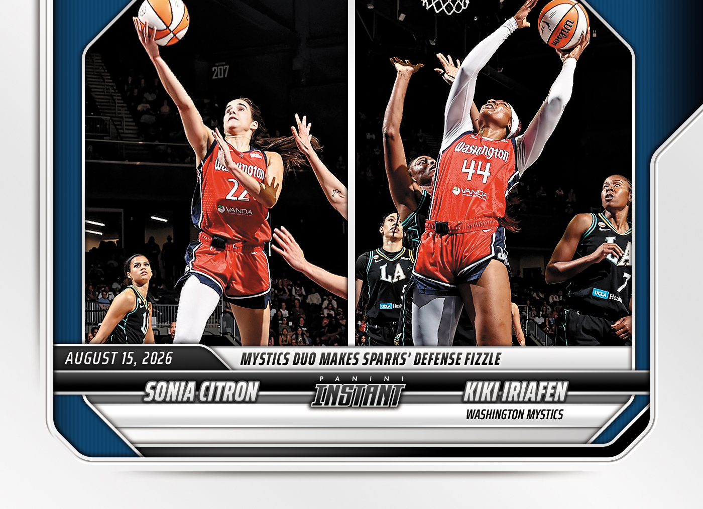 Detailed Image of Sonia Citron/Kiki Iriafen - 2026 Panini Instant WNBA #309 - Base Card